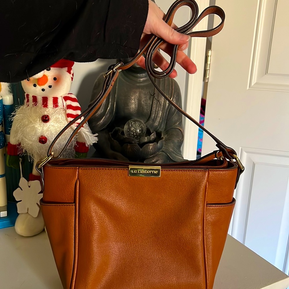 Light brown crossbody adjustable purse
